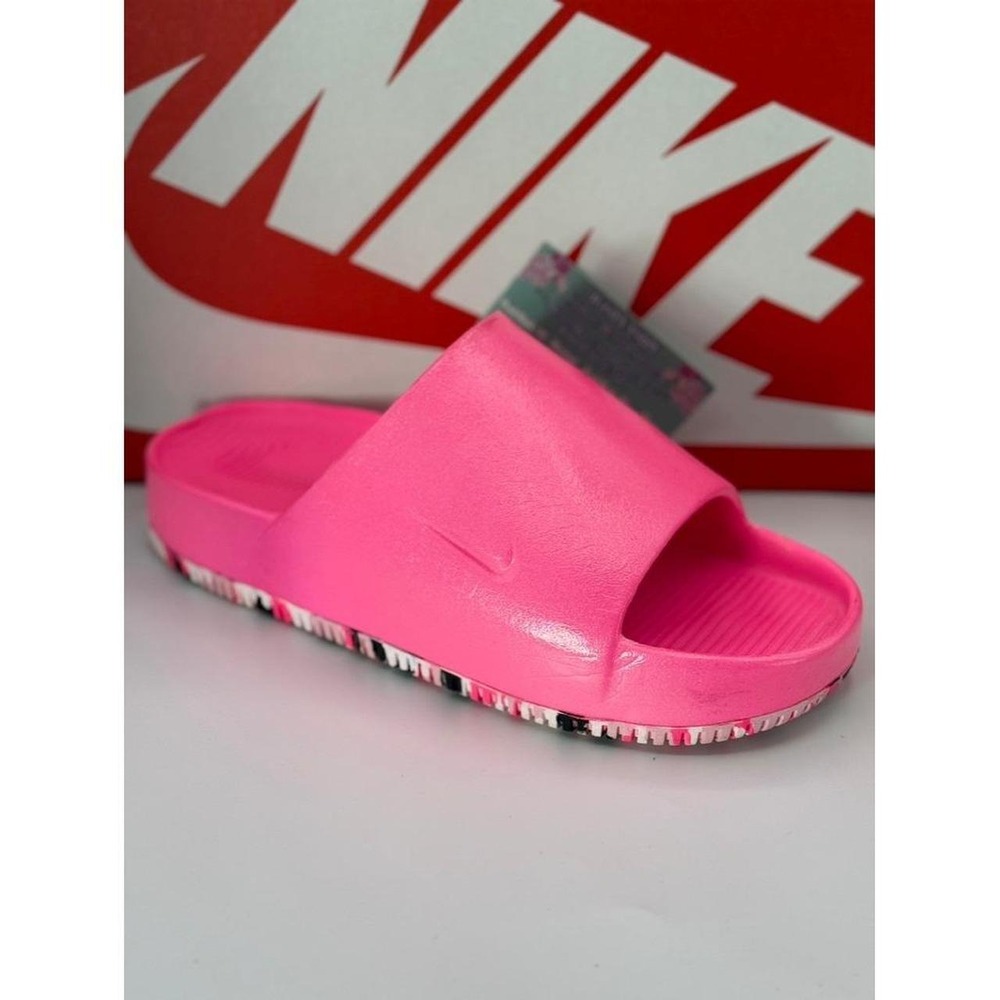 Nike Victori One Women Size 9 Hyper Pink Black White Camo Sole Slide Sandals
